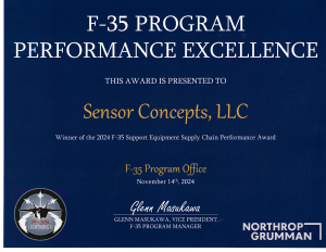 NG F-35 Performance Excellence Award